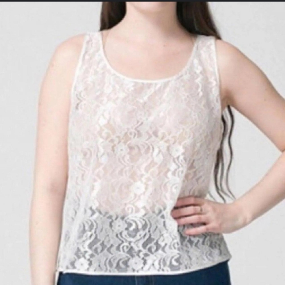 🆕️ American Apparel Lace loose tank Womens One Size